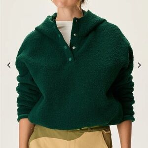 Outdoor Voices MegaFleece Cropped Pullover, Oatmeal, Large